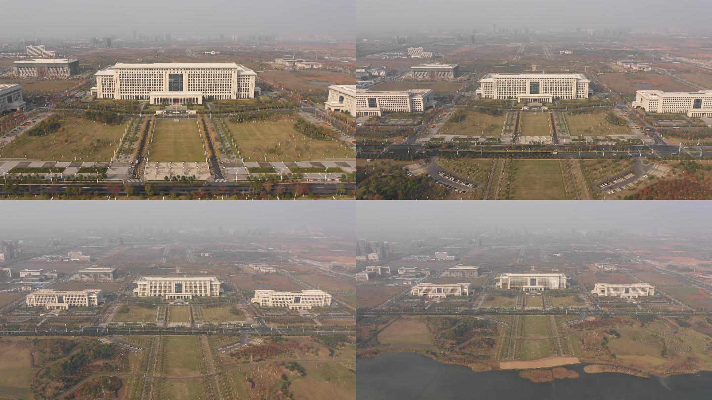 4k-log安徽省政府大楼航拍