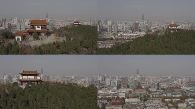 4K-log济南城市大景航拍