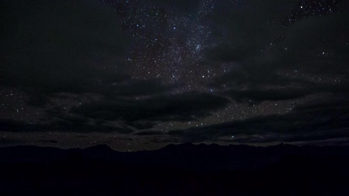 4K四川川西草原夜晚星空延时摄影