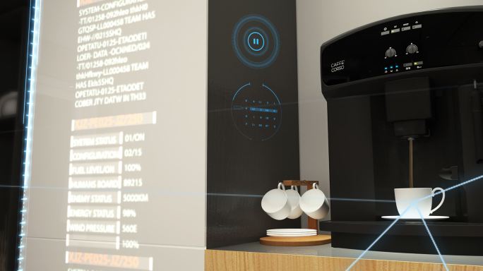 智能家居科技感咖啡机