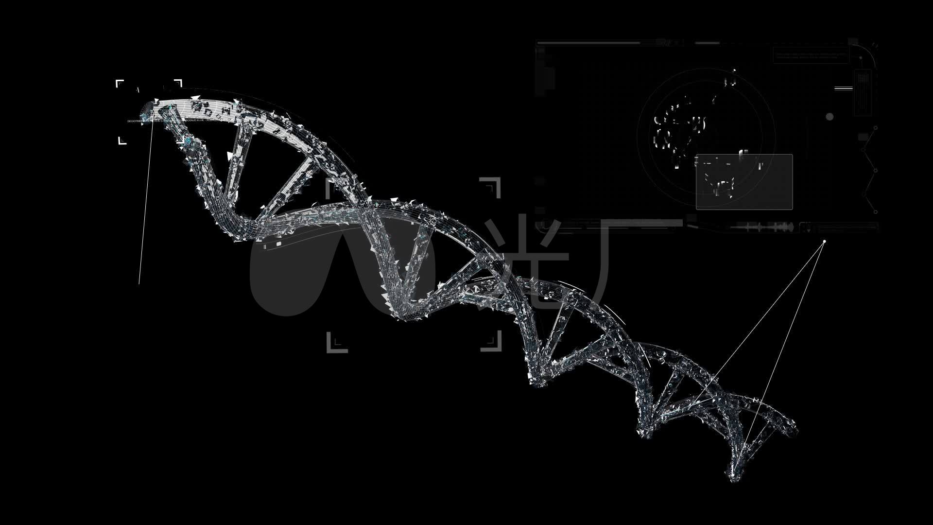 3d全息科技感dna_1920x1080_高清视频素材下载(编号:3124531)_影视