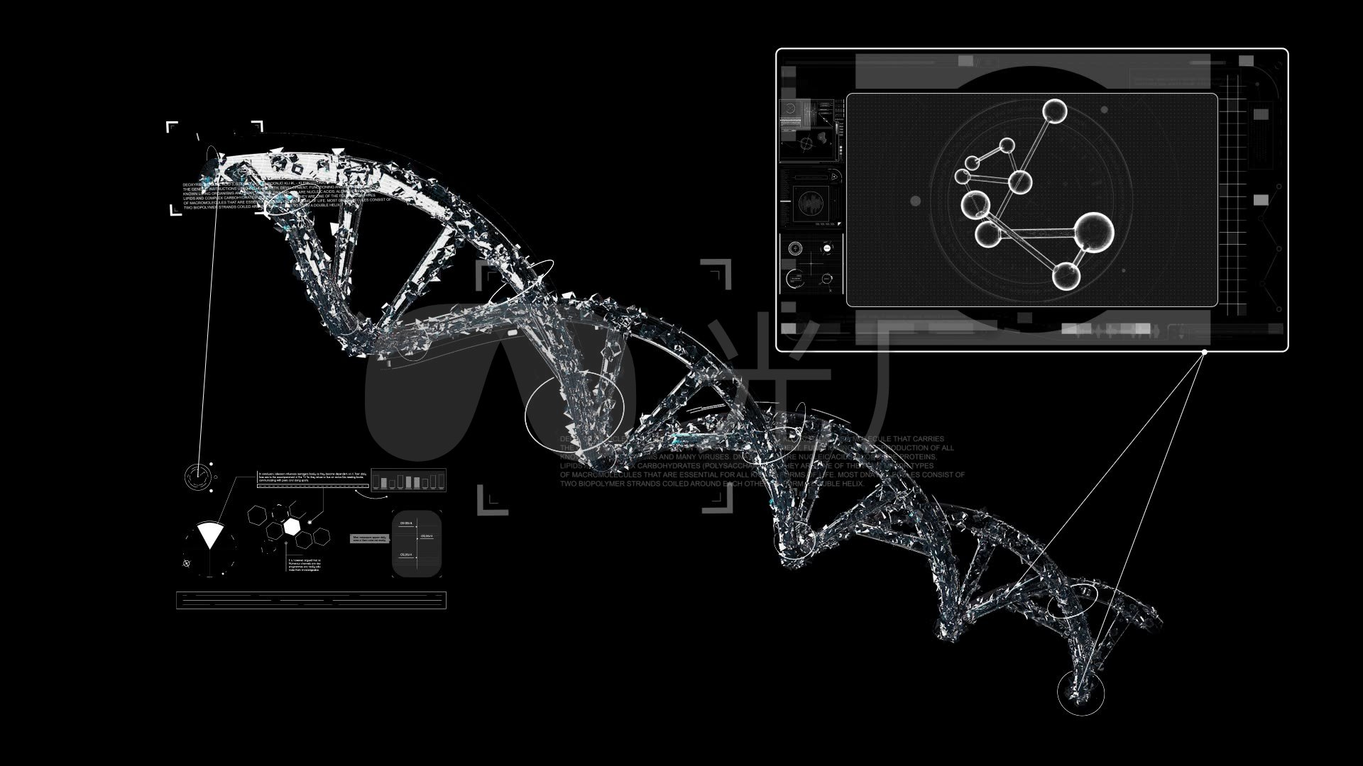 3d全息科技感dna_1920x1080_高清视频素材下载(编号:3124531)_影视