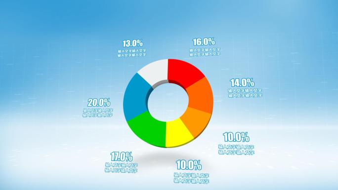 3D饼状图数据统计七项数据