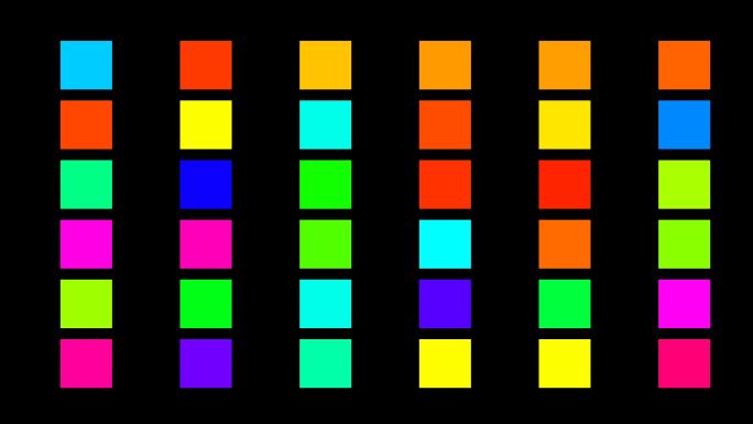 方形颜色动感变幻带通道