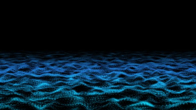 蓝色粒子波浪粒子海循环带通道