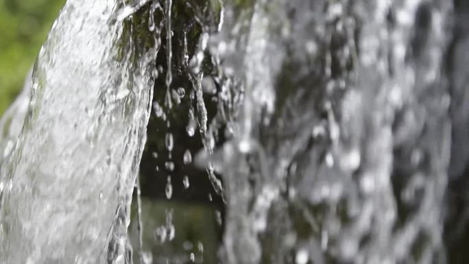 高山泉水溪水流水瀑布