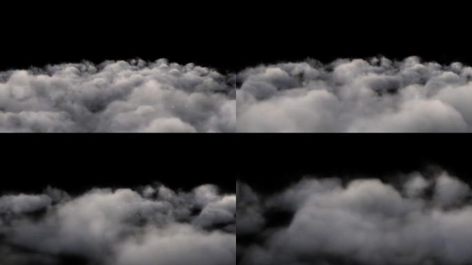 穿梭流动的白云动画透明