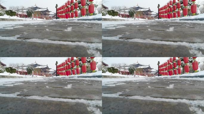 雪景洛阳上阳宫