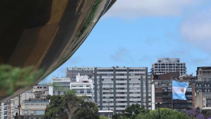 自拍阿根廷首都布宜诺斯艾利斯城市空景