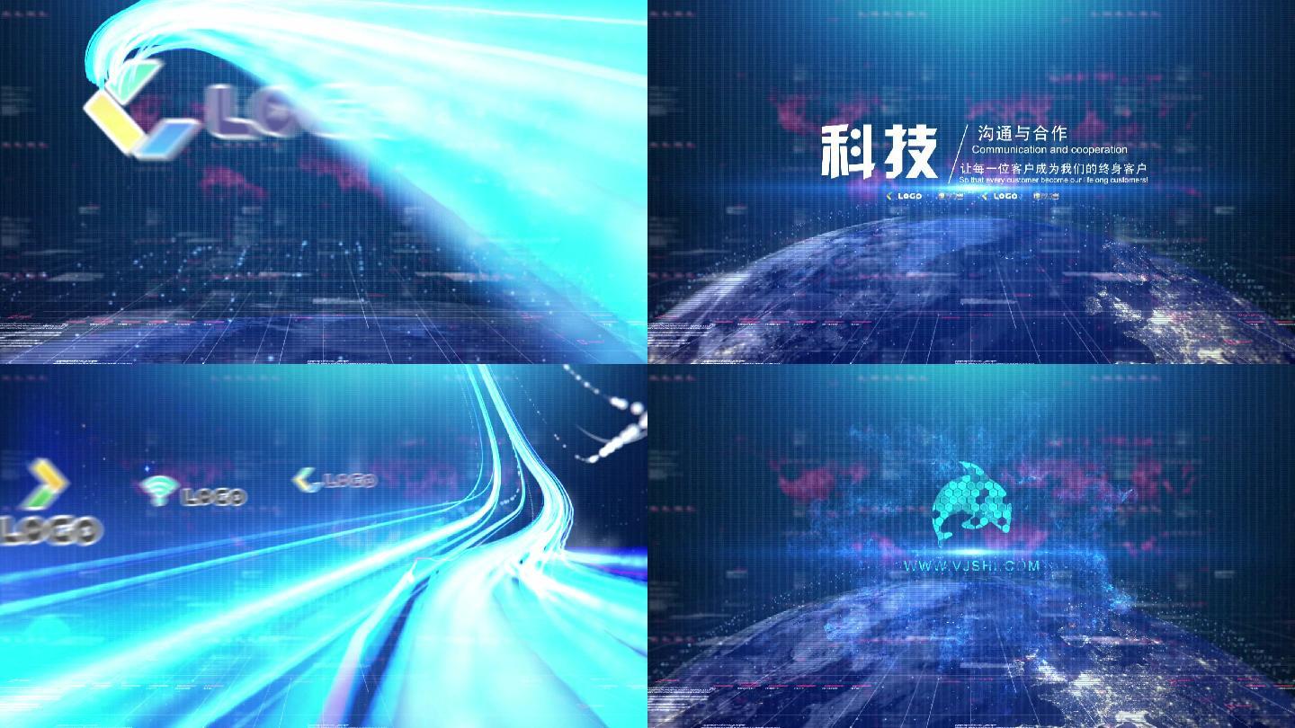 AE模板企业商标科技片头