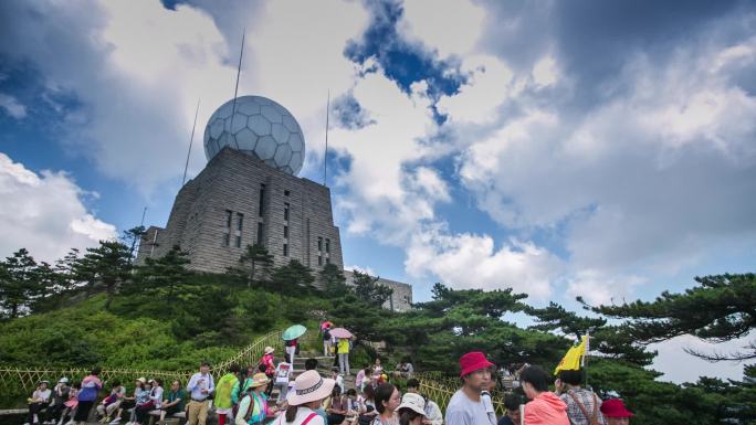 黄山光明顶人流延时