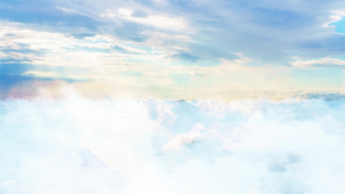 无线循环白云云端云层云素材大气震撼视频素
