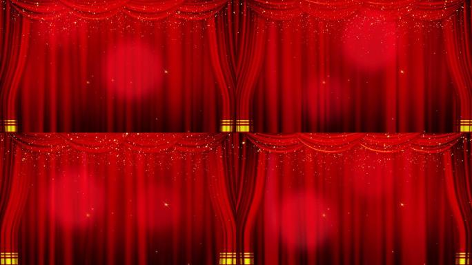 舞台红色幕布循环背景
