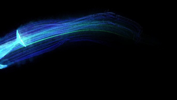 粒子拖尾星空蓝鲸