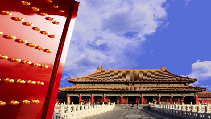 实拍北京红大门和故宫