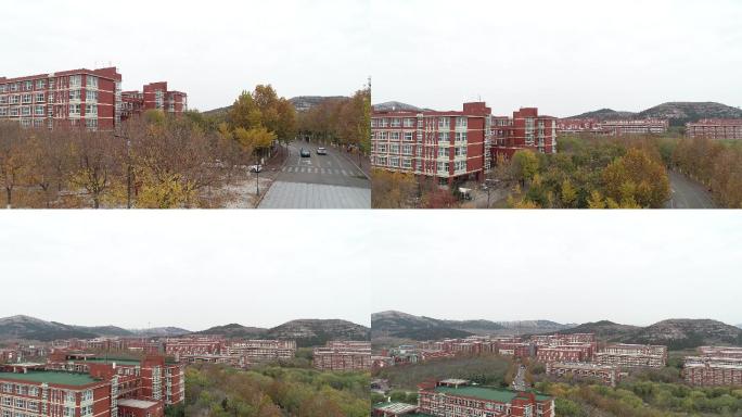 山东交通学院教学楼上升航拍