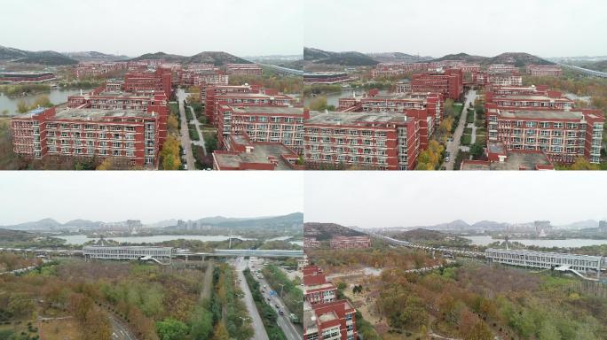 山东交通学院大环境带轻轨航拍