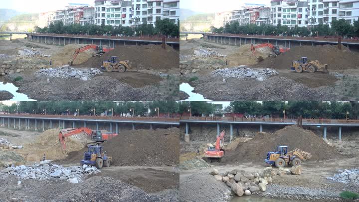 河床平整清淤土石方挖掘机推土机铲车