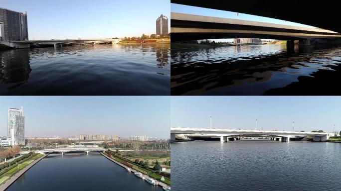 郑州东区优美的如意湖和CBD风景拍摄