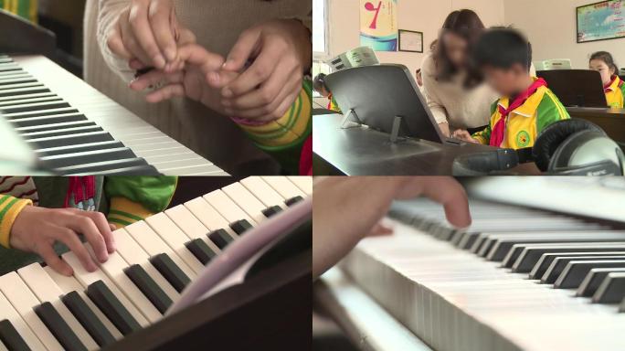 弹钢琴钢琴课老师教钢琴钢琴键