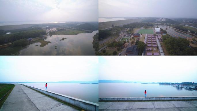 湖北荆州松滋洈水全景