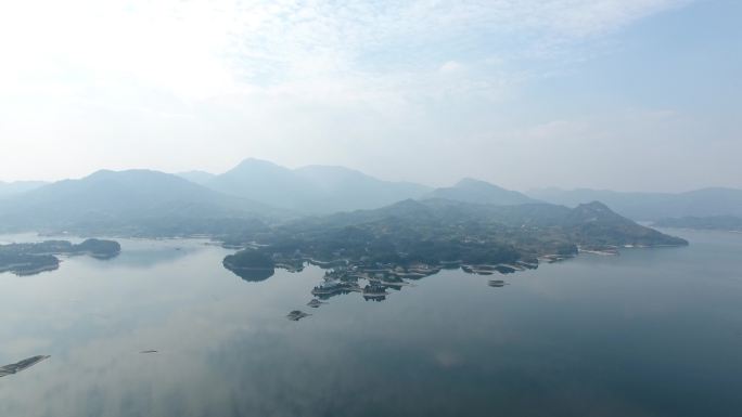 4k航拍水库湖泊山川