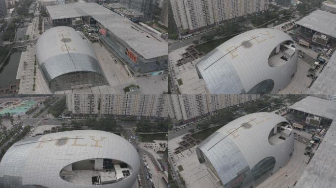 4K-log深圳保利文化广场航拍