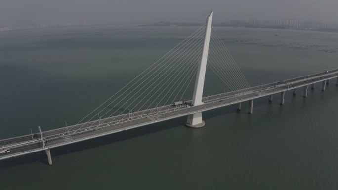 4K-log深圳湾公路大桥航拍3