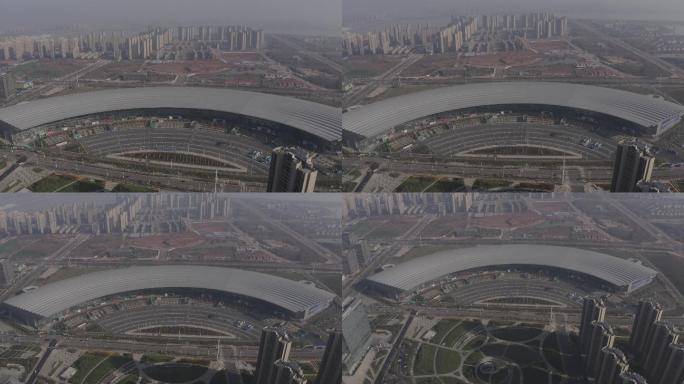 4K-log南昌绿地国际博览城航拍