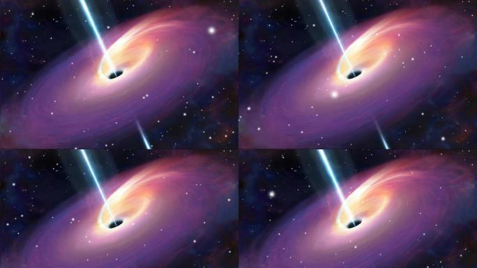 唯美宇宙星空黑洞吸收物质动态视频