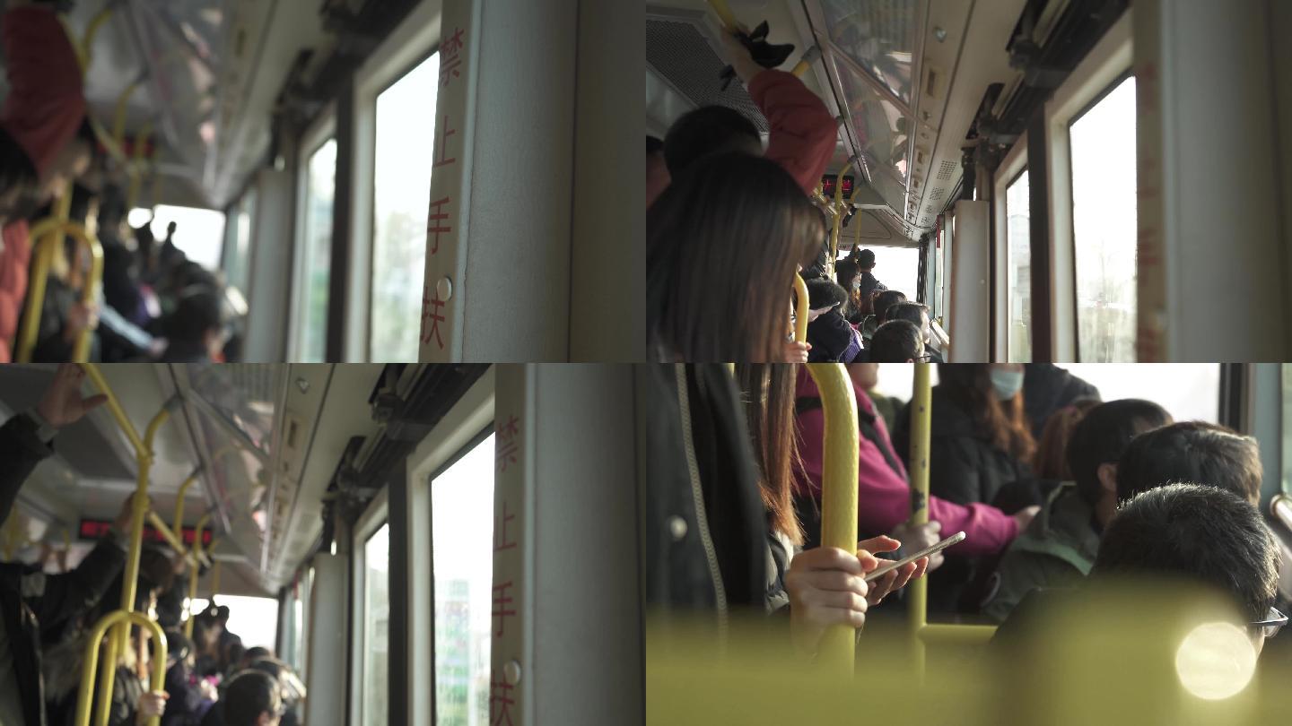 【原创】4K·城市早高峰乘坐公交车