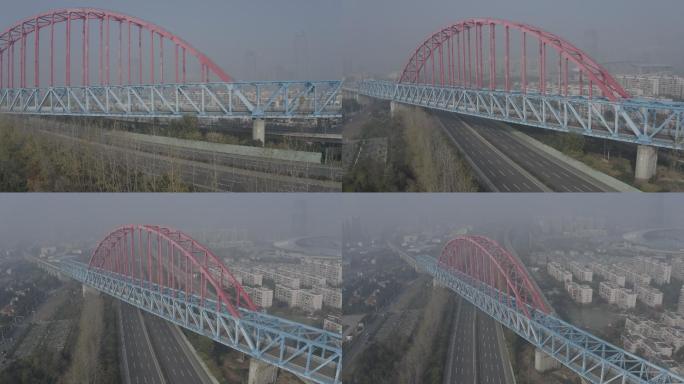 4K-log合肥交通铁路高架桥