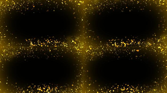 金色粒子闪烁边框循环带通道