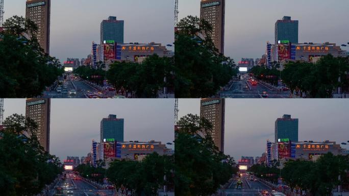 锦州城市中心夜景延时摄影4k8