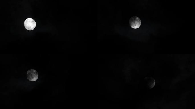 自拍夜晚的月亮