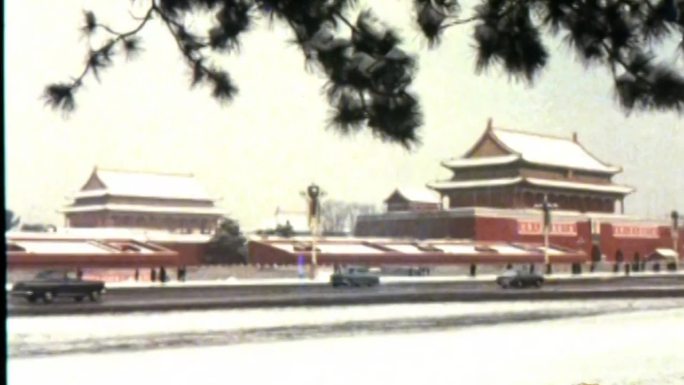 80年代雪中天安门