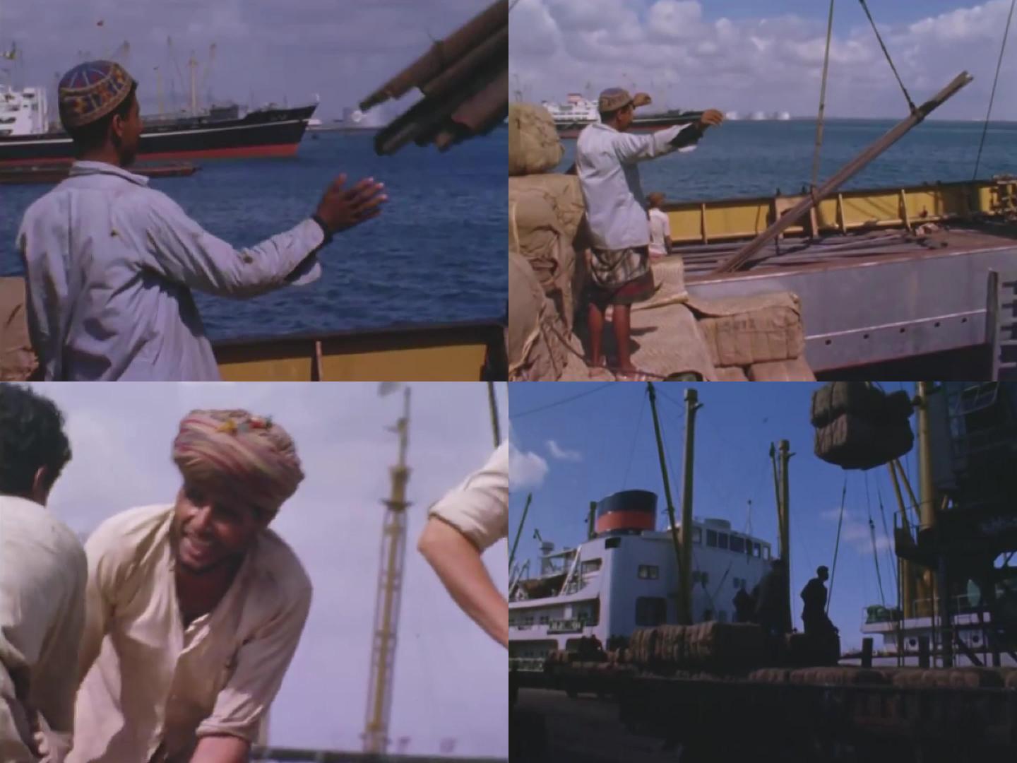 60年代海港码头-海上丝绸中国风