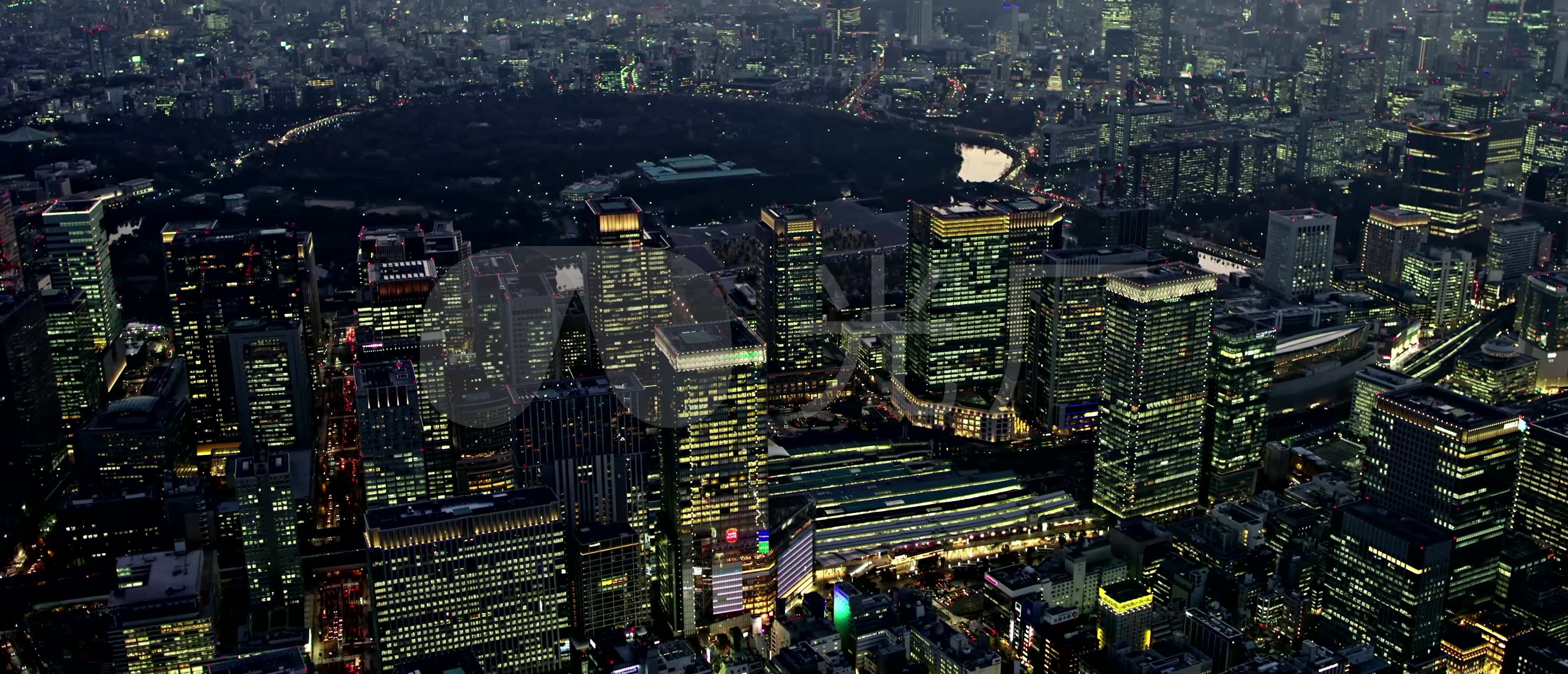 东京城市震撼夜景航拍_3840x1650_高清视频素材下载(编号:3178623)