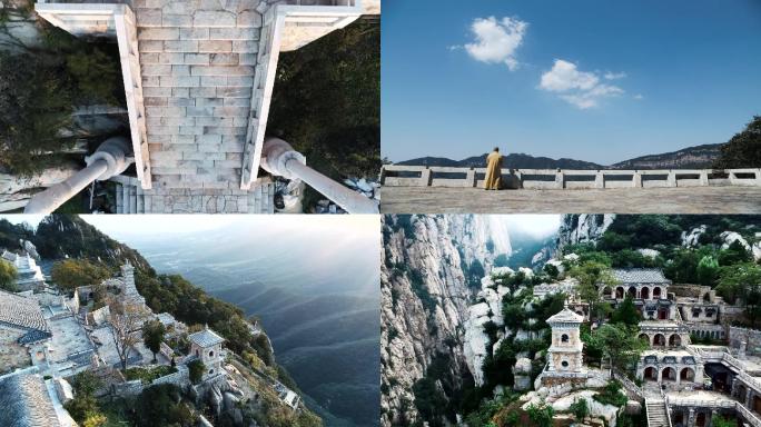 最新航拍河南登封风景嵩山禅院少林寺