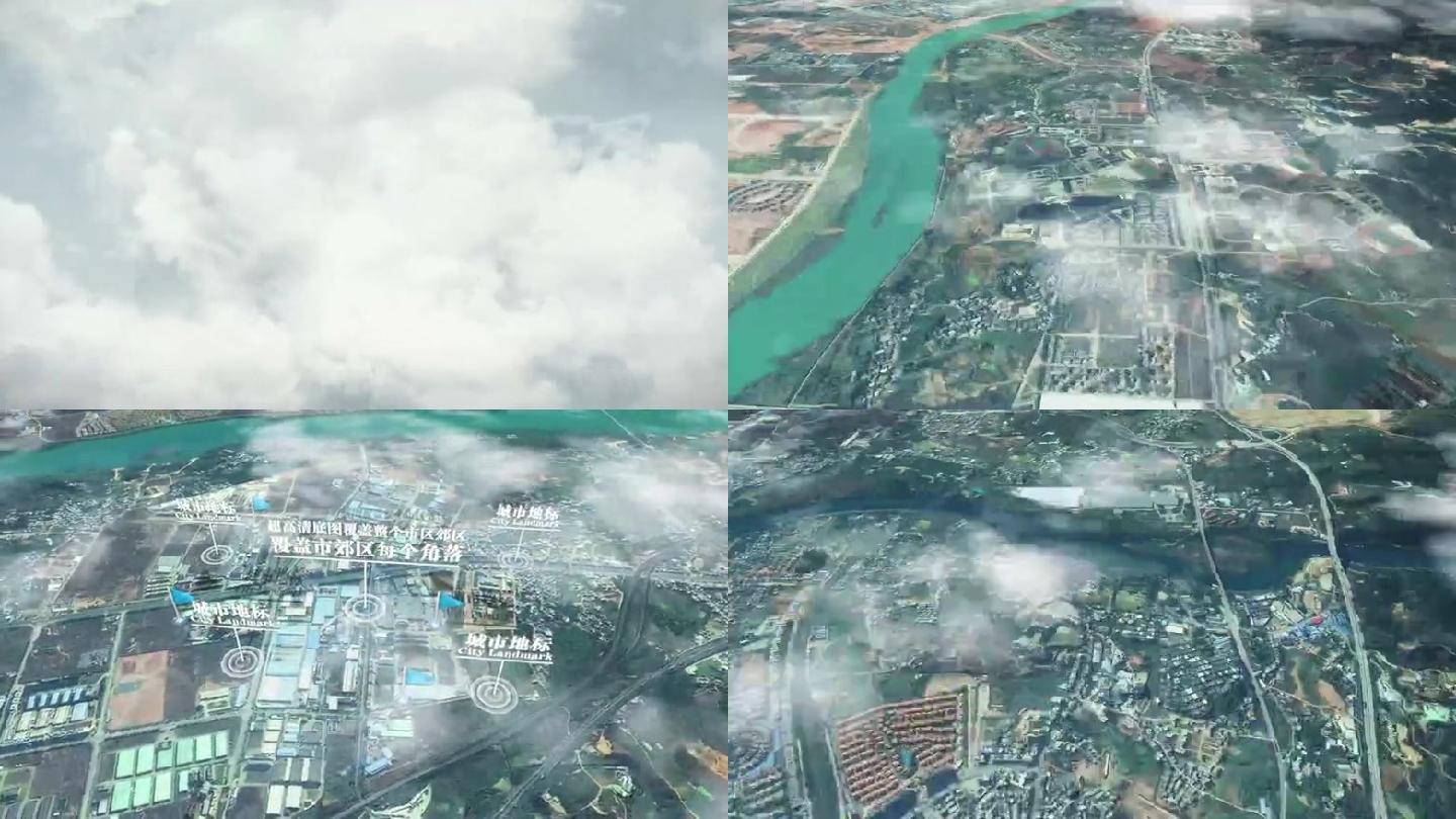 河源市6亿像素卫星图分析鸟瞰河源市