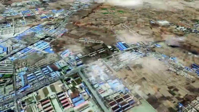 张掖市6亿像素卫星图分析鸟瞰张掖市