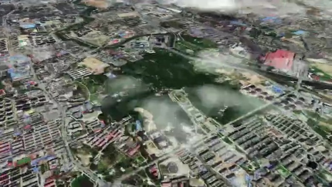 唐山市6亿像素卫星图分析鸟瞰唐山市