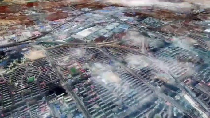 秦皇岛市6亿像素卫星图分析鸟瞰秦皇岛市