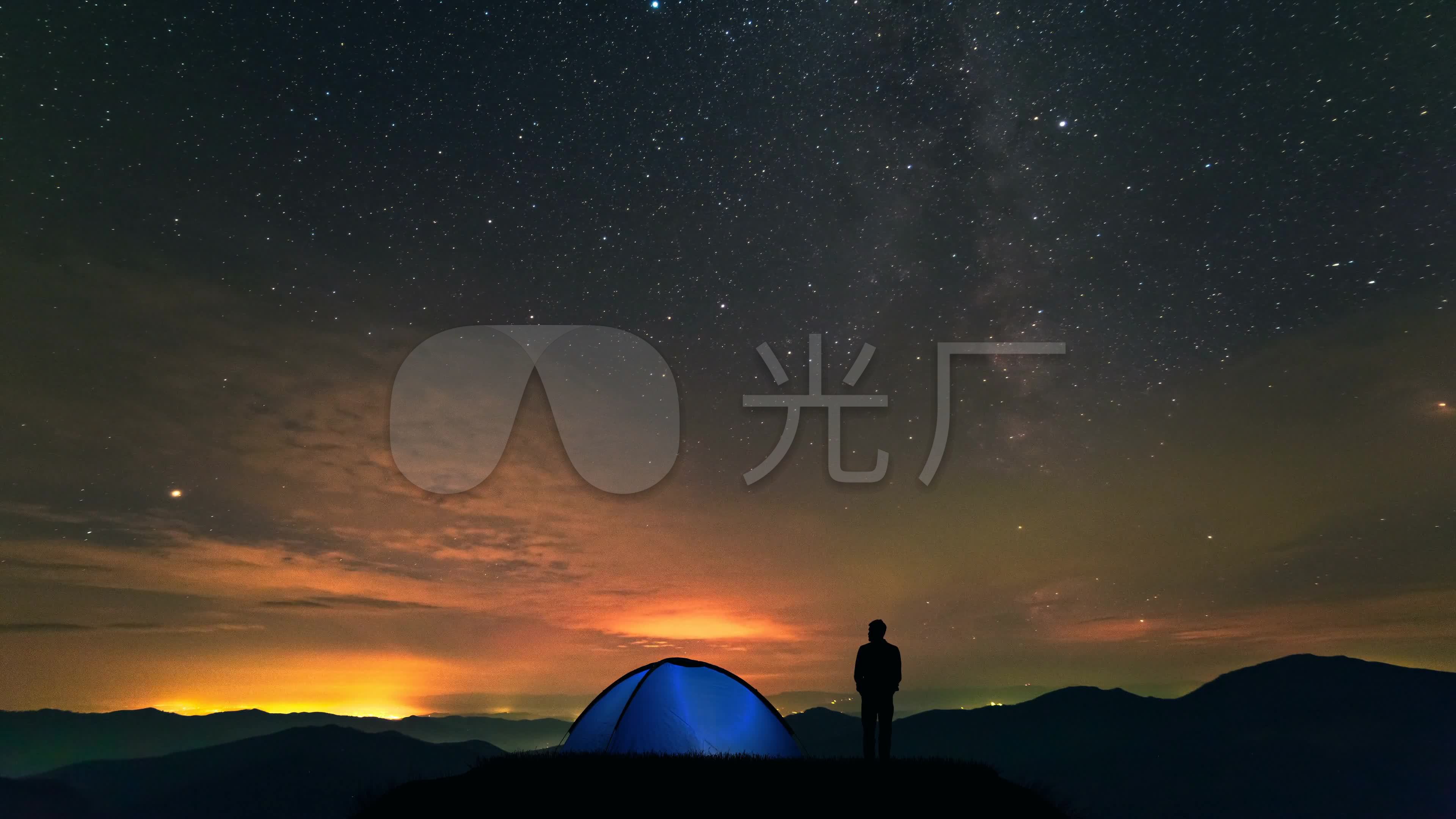 仰望星空梦幻星辰唯美星空_3840x2160_高清视频素材下载(编号:3187618