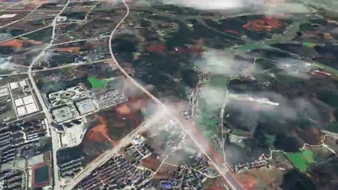 咸宁市6亿像素卫星图分析鸟瞰咸宁市