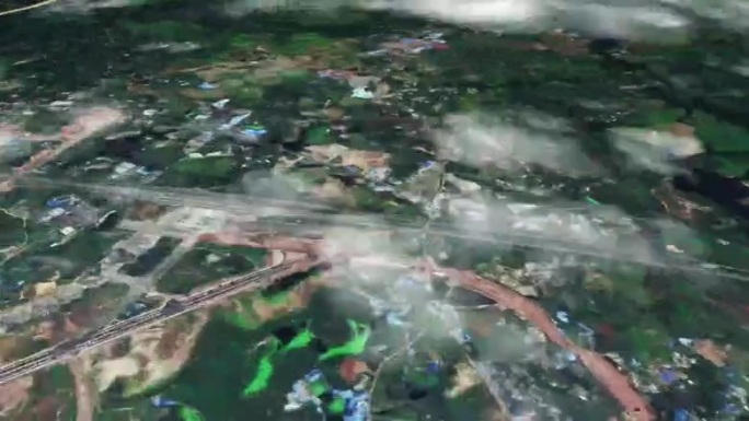 钦州市6亿像素卫星图分析鸟瞰钦州市