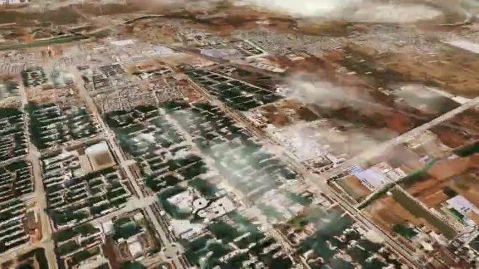 安阳市6亿像素卫星图分析鸟瞰安阳市