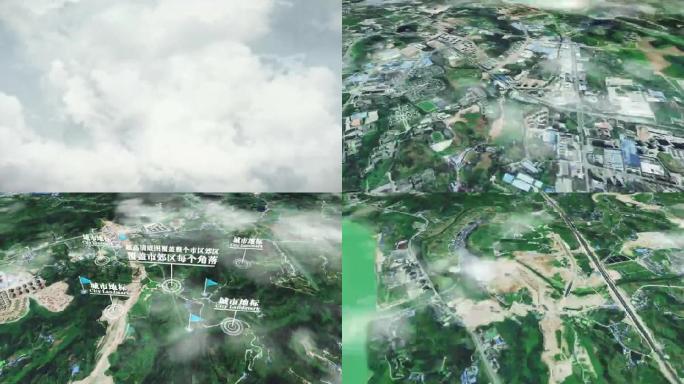 宜昌市6亿像素卫星图分析鸟瞰宜昌市