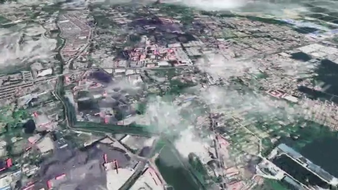鹤岗市6亿像素卫星图分析鸟瞰鹤岗市