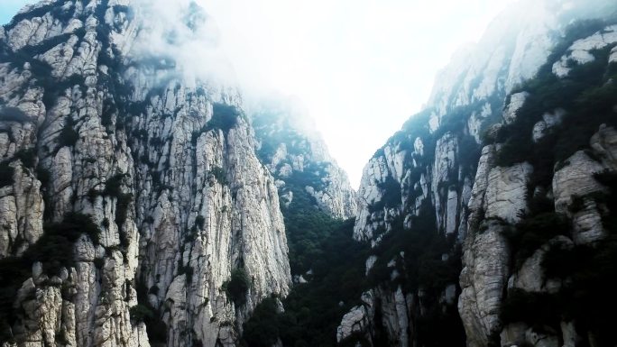 航拍河南登封风景嵩山禅院少林寺